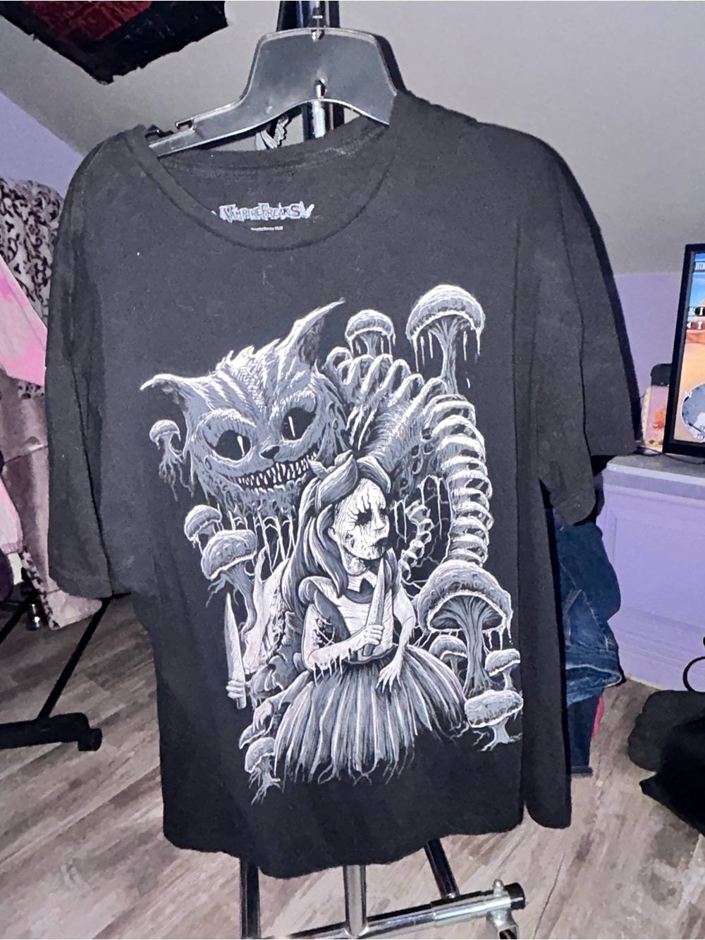 Black Gothic Alice in wonderland- Inspired Graphic Tee
